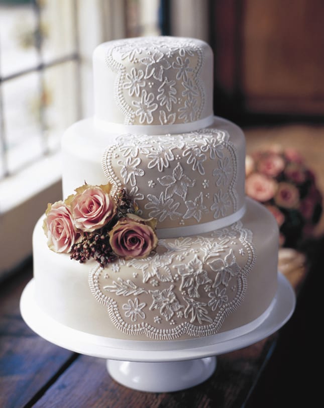 Lace Wedding Inspiration, Wedding Cake Curated from Pinterest
