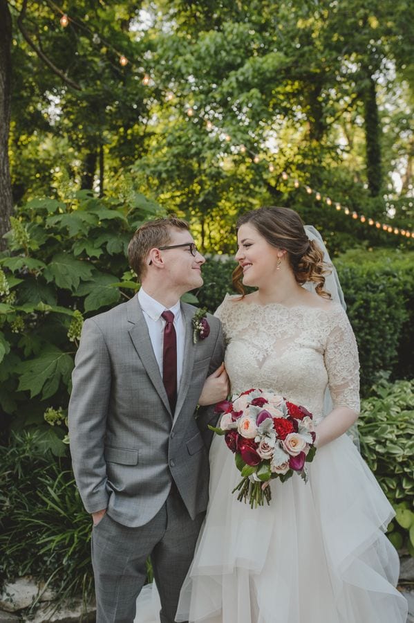 Glam Rose Gold Spring Garden Wedding May 13 at CJ's Off the Square Nashville Garden Wedding