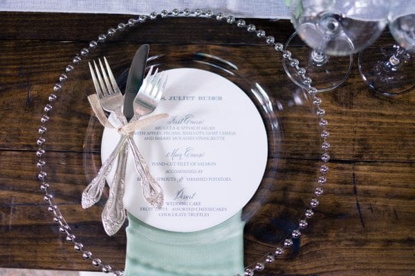 Organic luxe wedding with natural elements in Nashville, TN at outdoor garden wedding venue CJ's Off the Sqaure