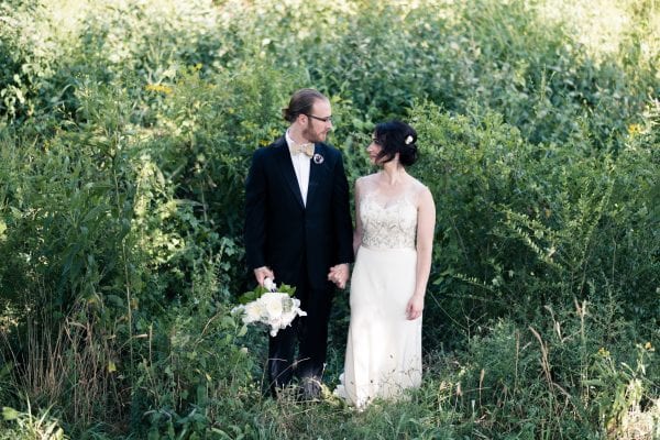 Organic luxe wedding with natural elements in Nashville, TN at outdoor garden wedding venue CJ's Off the Sqaure