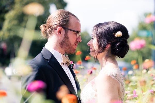 Organic luxe wedding with natural elements in Nashville, TN at outdoor garden wedding venue CJ's Off the Sqaure