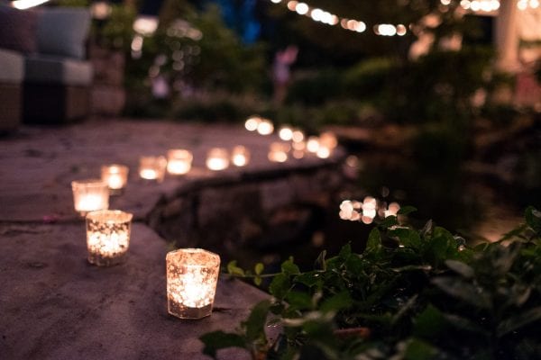 Organic luxe wedding with natural elements in Nashville, TN at outdoor garden wedding venue CJ's Off the Sqaure