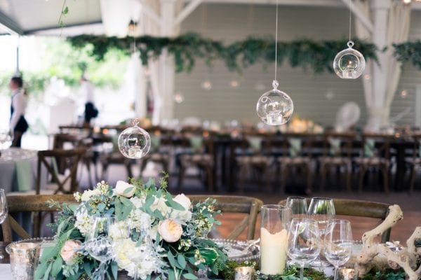 Organic luxe wedding with natural elements in Nashville, TN at outdoor garden wedding venue CJ's Off the Sqaure