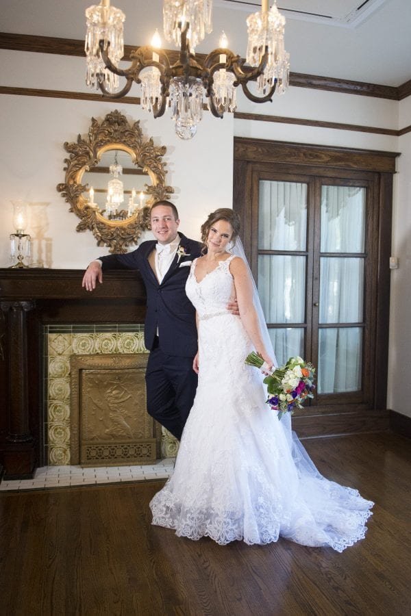 Romantic fireside wedding ceremonies are available January - March at Nashville Wedding Venue CJ's Off the Square.