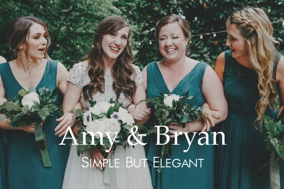 simple but elegant outdoor wedding in Franklin, TN at CJ's Off the Square