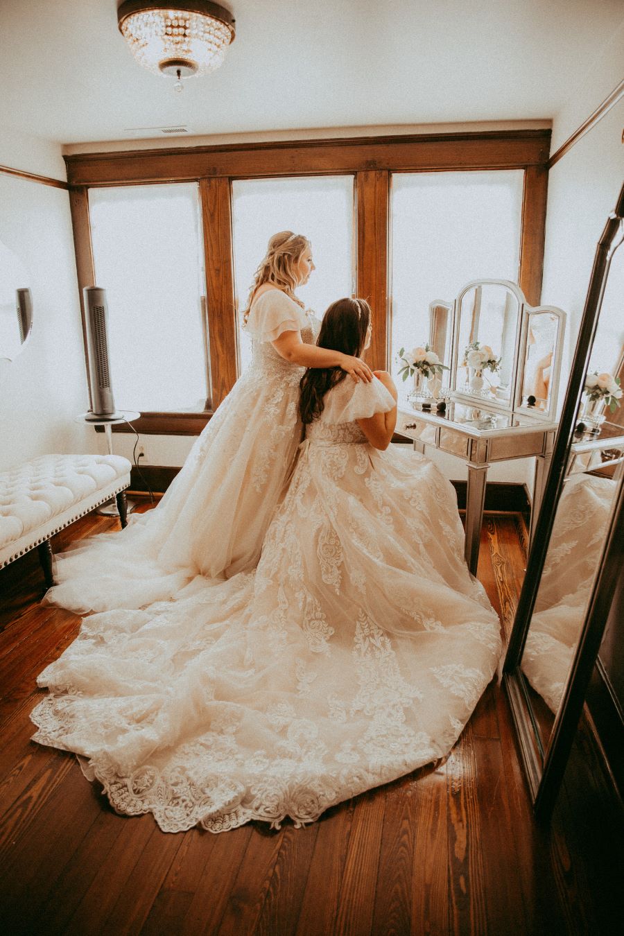 the bridal dressing rooms