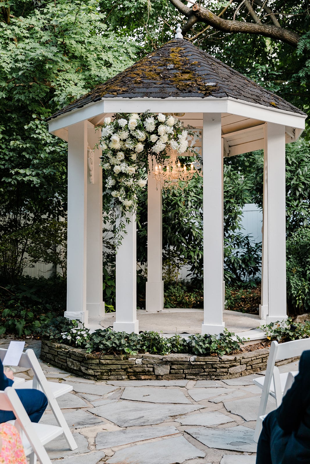 Outdoor Wedding Reception Near Nashville with Neutral Colors and Candles