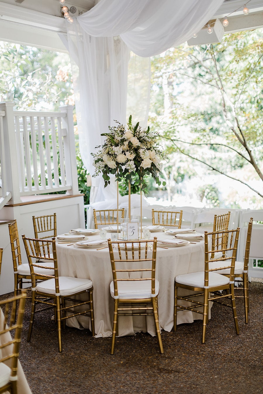 Ivory Wedding with Greenery and Candles at Franklin, TN Venue