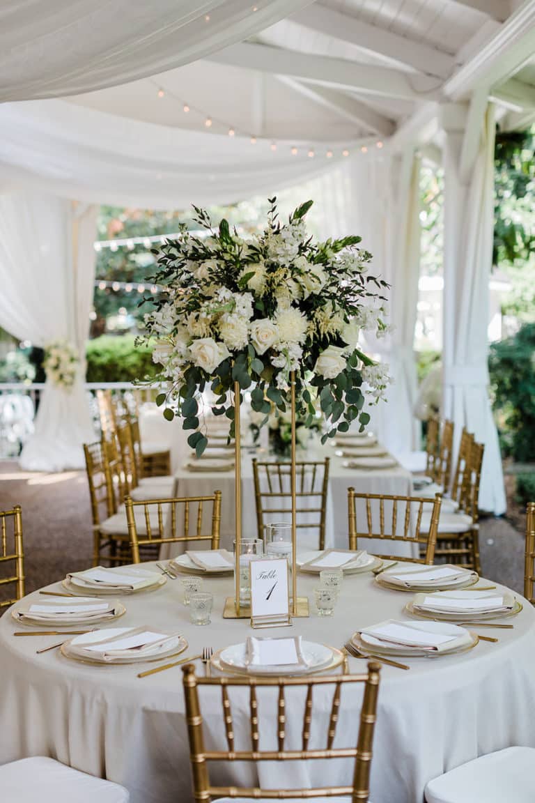 An Elegant White & Gold Garden Wedding in Late Summer | Nashville ...