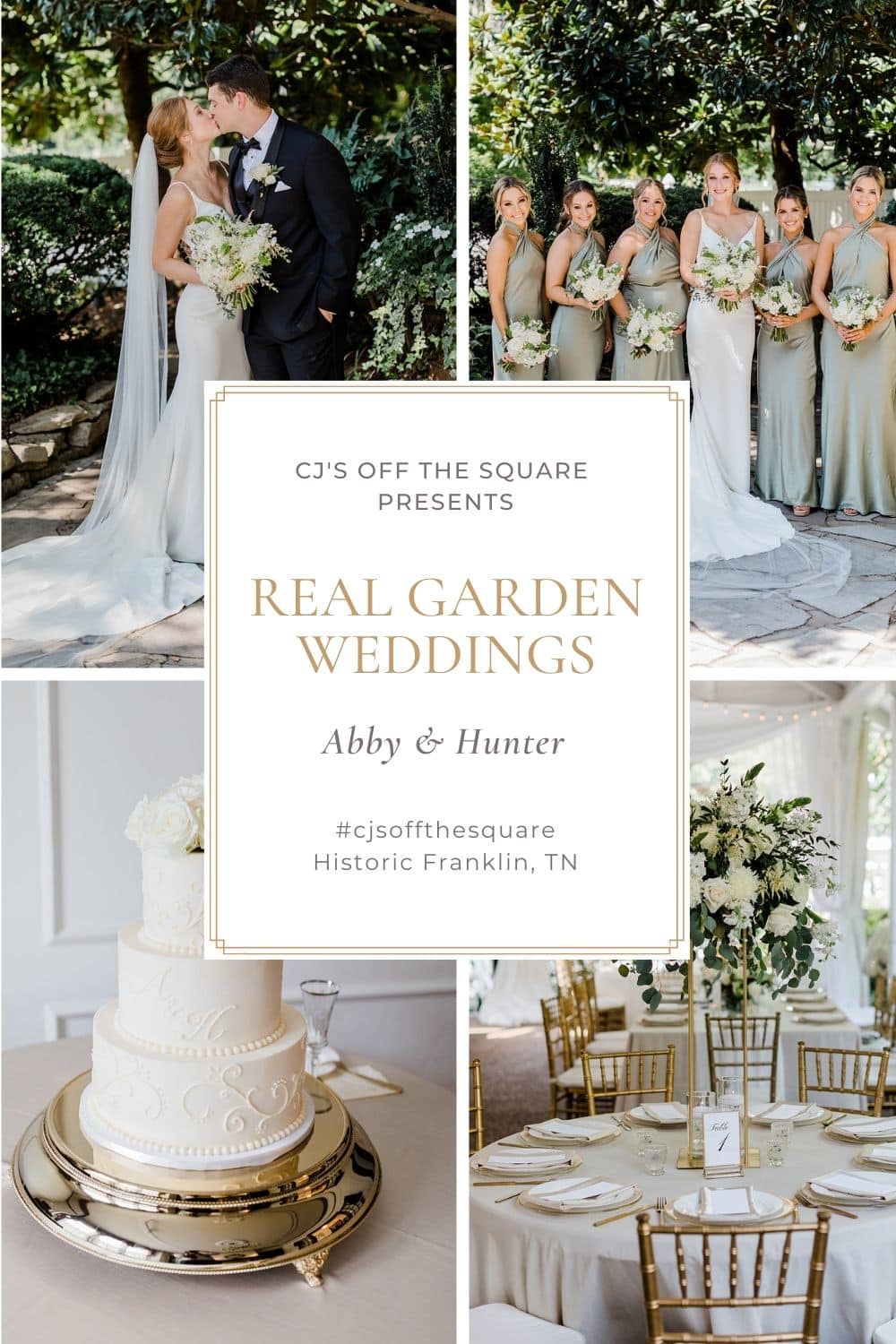 real garden wedding at CJ's Off the Square