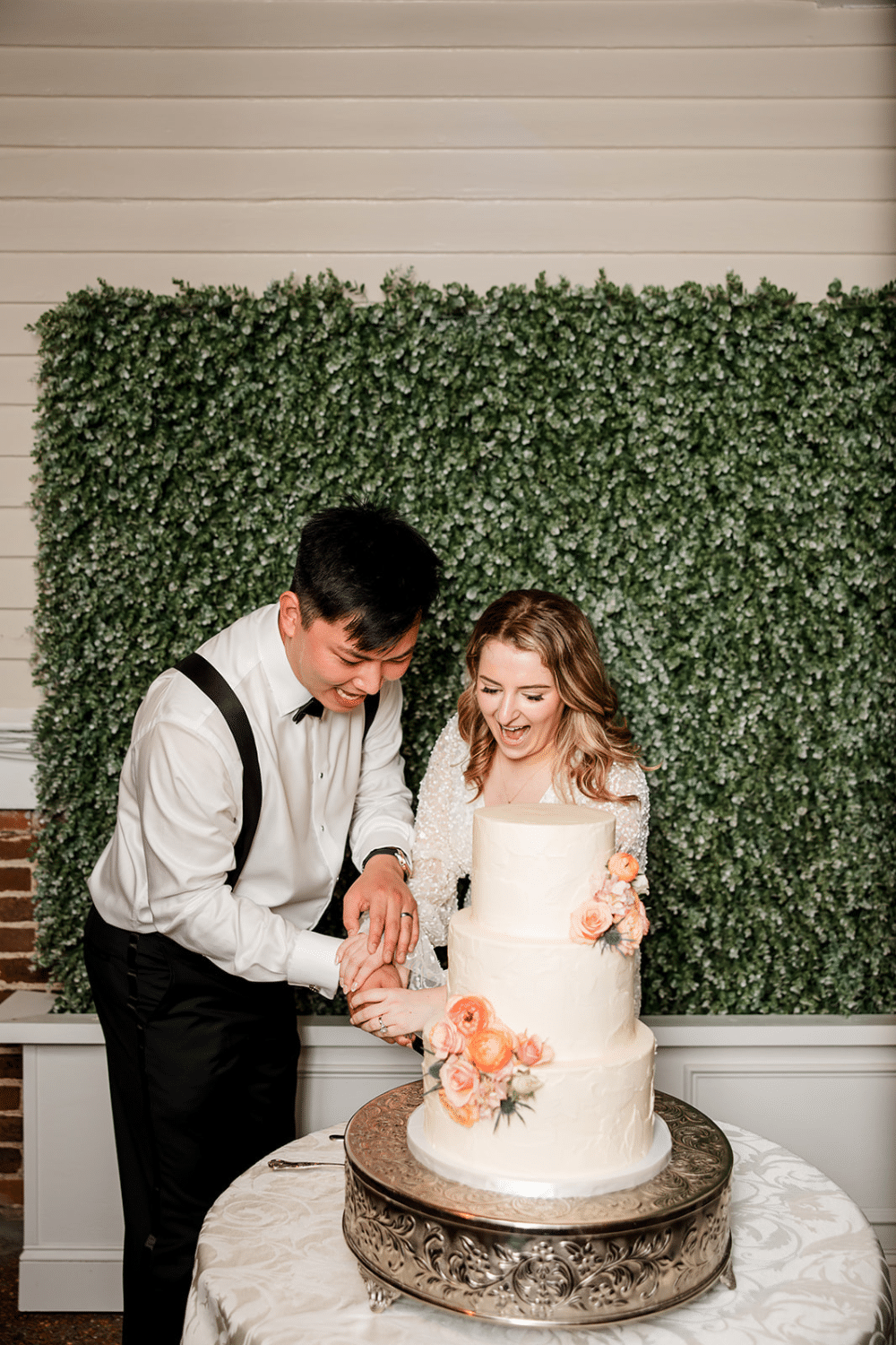 Spring Garden Wedding, Pinks, Blues | CJ's Off the Square, Franklin, TN