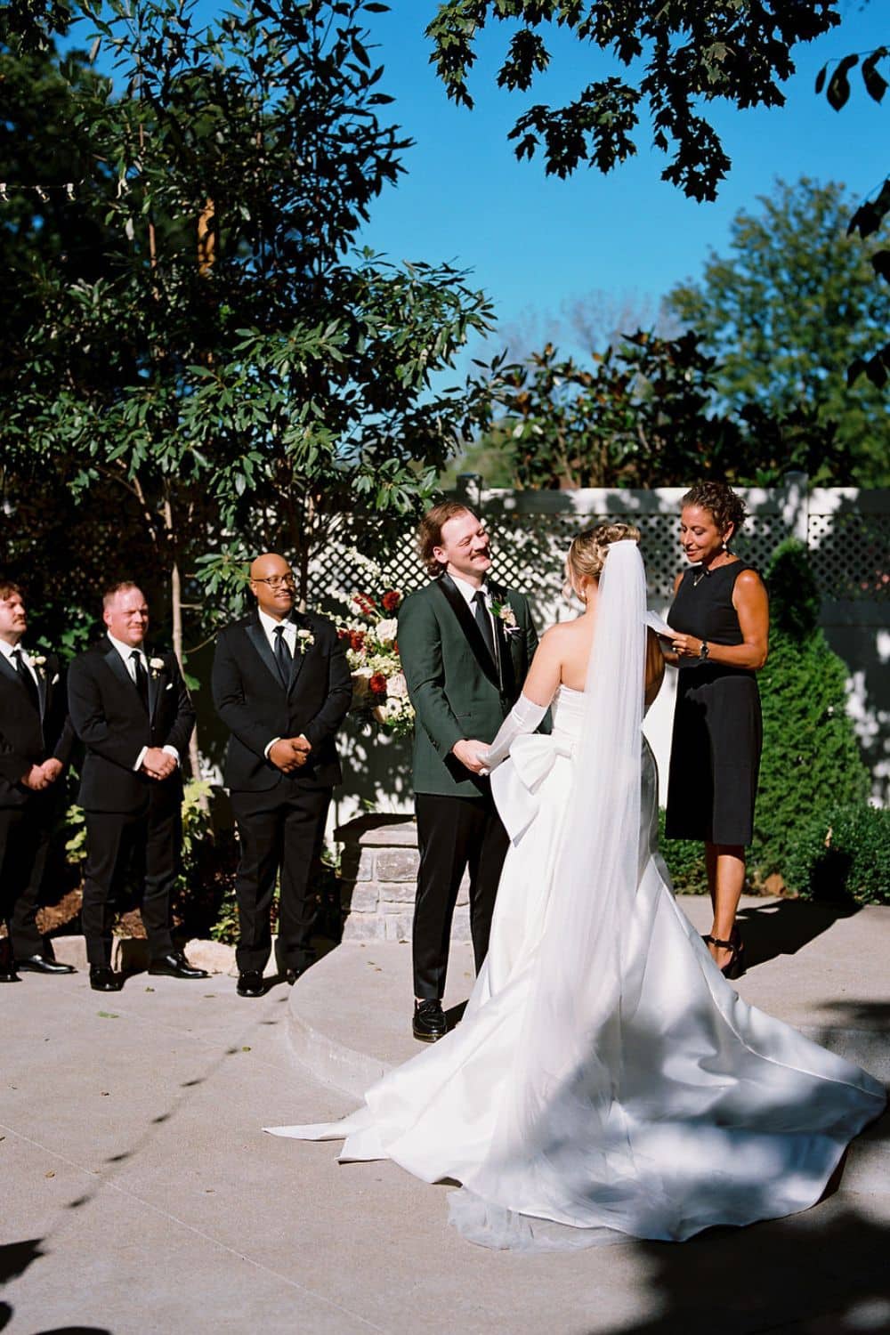 bride and groom| CJ's Off the Square, Franklin, TN