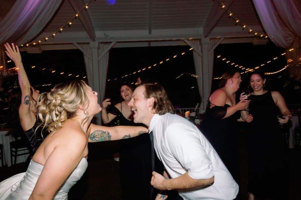 bride and groom on dancefloor| CJ's Off the Square, Franklin, TN