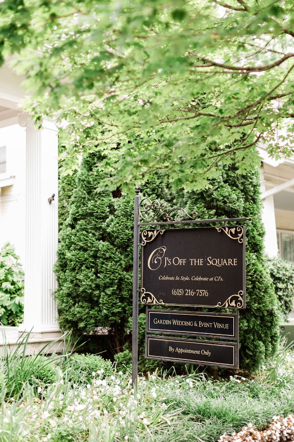 Nashville Garden Wedding + Event Venue | CJ's Off the Square