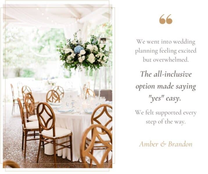client review testimonial for wedding venue CJ's Off the Square