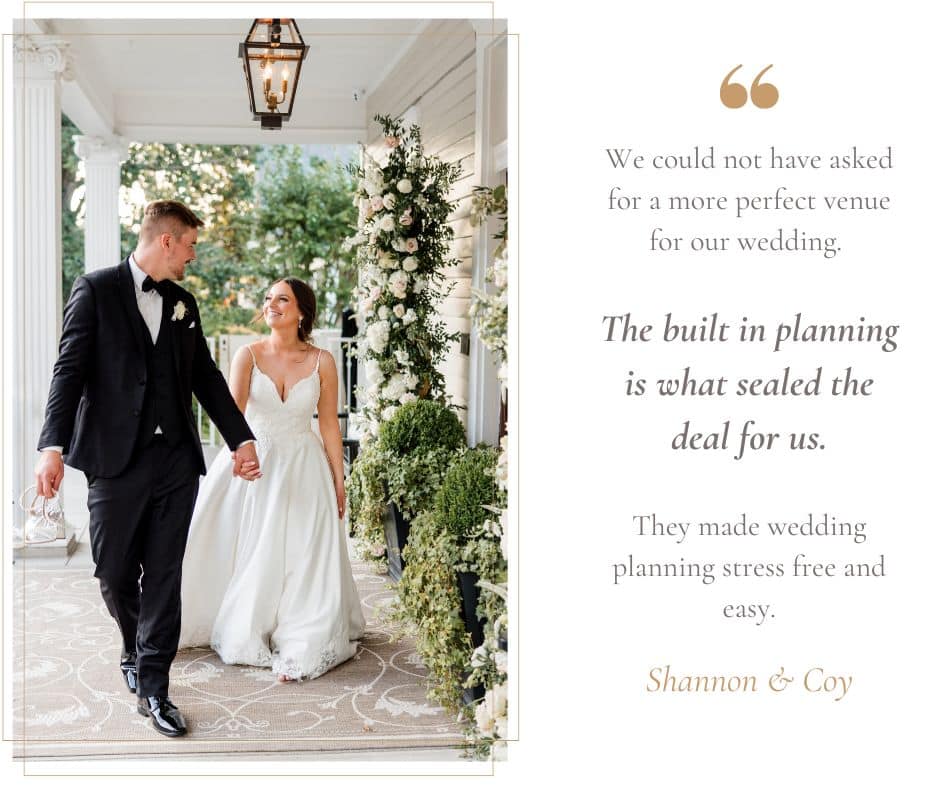 bride and groom give 5 star review for nashville wedding venue cj's off the square franklin, tn