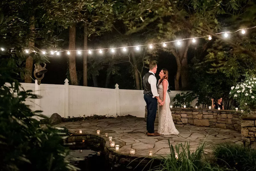 CJ's Off the Square | romantic candle light wedding