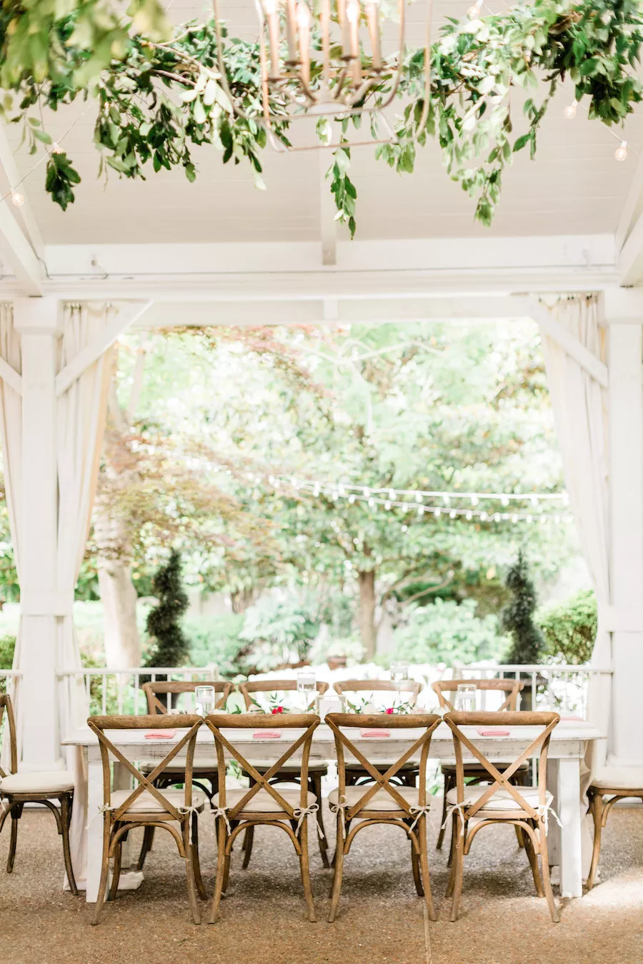 Outdoor Wedding Reception Near Nashville with Sage Green and Candles
