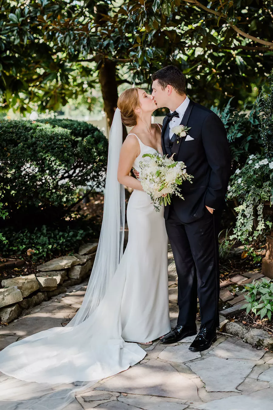 Ivory Wedding with Greenery and Candles at Franklin, TN Venue