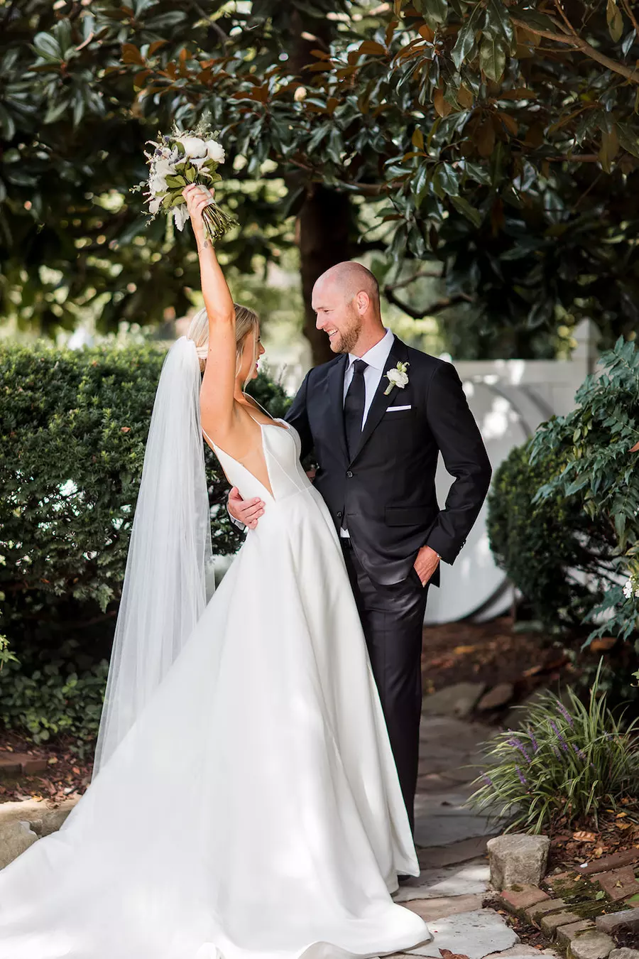 White, Ivory, Taupe Wedding Colors with Greenery and Candles at Franklin, TN Venue