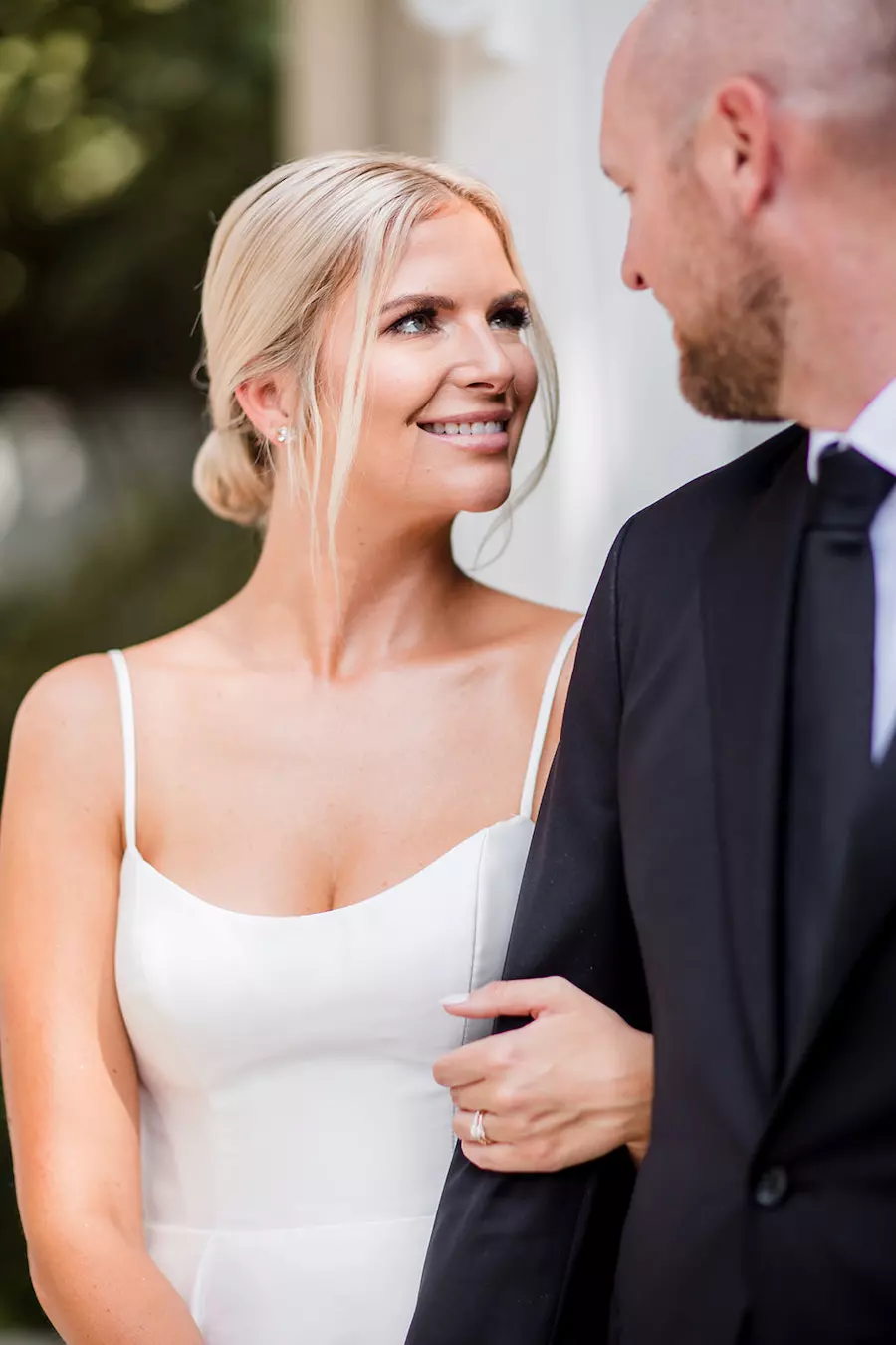 White, Ivory, Taupe Wedding Colors with Greenery and Candles at Franklin, TN Venue