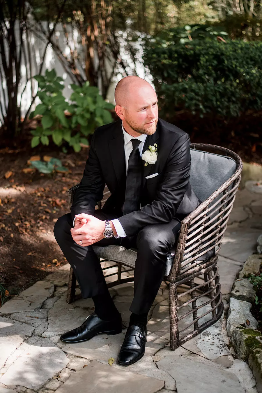Groom details in a Romantic Neutral Wedding Colors Mood Board for Your Garden Wedding