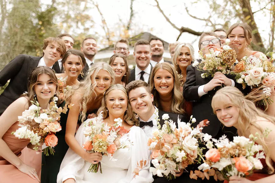 Fall Wedding Colors with Greenery and Candles at Franklin, TN Venue