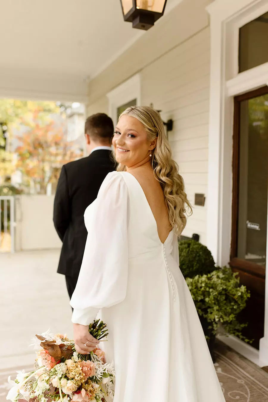 Fall Wedding Colors with Greenery and Candles at Franklin, TN Venue