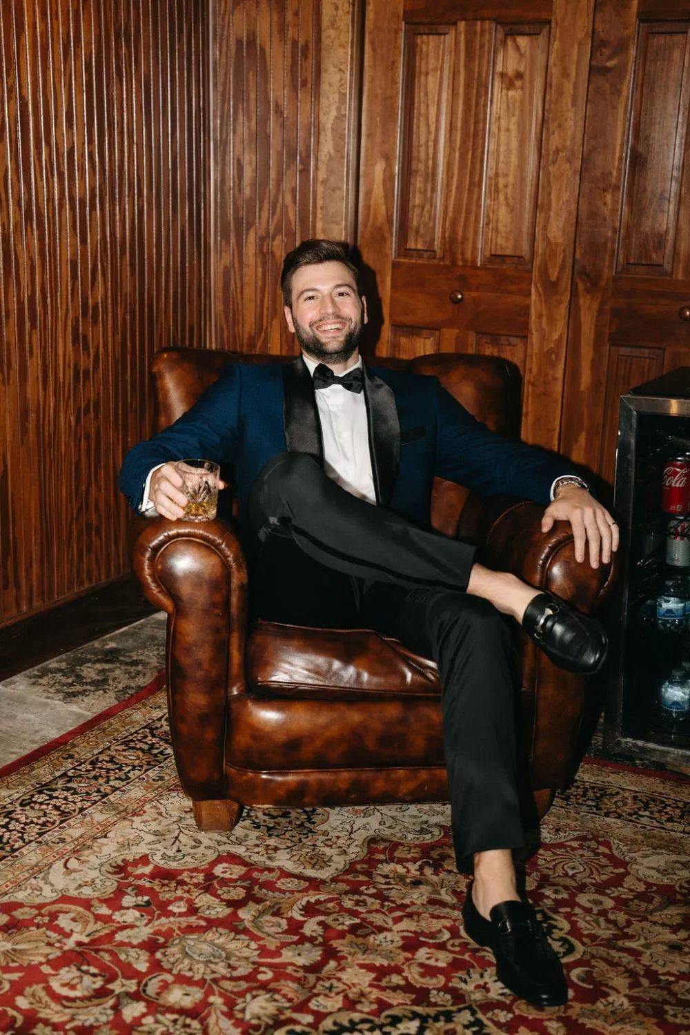 groom in dressing room | CJ's Off the Square