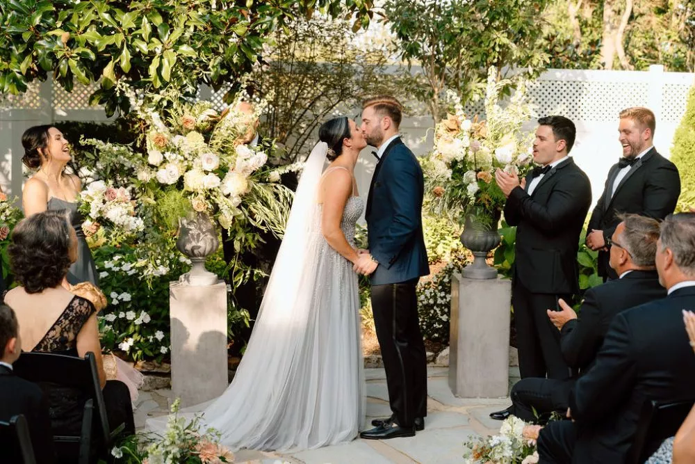 garden wedding ceremony | CJ's Off the Square wedding venue Franklin, TN