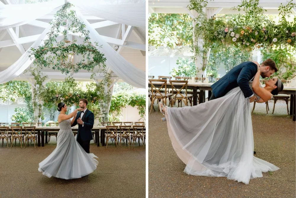 bride and groom first dance | CJ's Off the Square wedding venue Franklin, TN