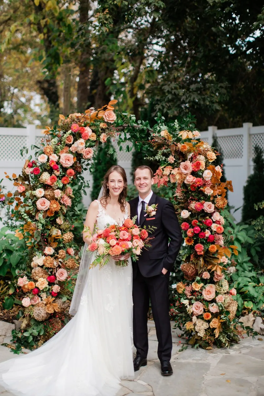 colorful floral arch | CJ's Off the Square, Wedding Venue, Franklin TN